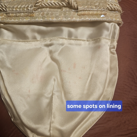 Kate Landry Vtg Party/Cocktail Shiny Beaded Bucket Bag w/Rope Long Straps G.U.C. - Picture 6 of 8